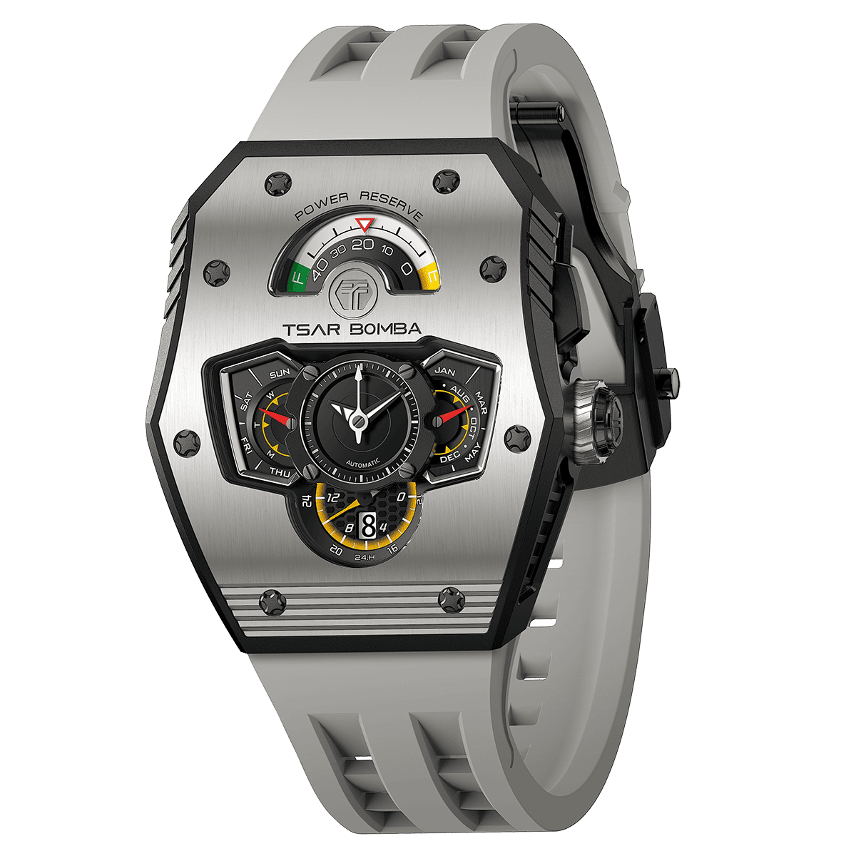 Tsarbomba Parallax Mechanical Watch Featuring Ceramic and Carbon Fiber