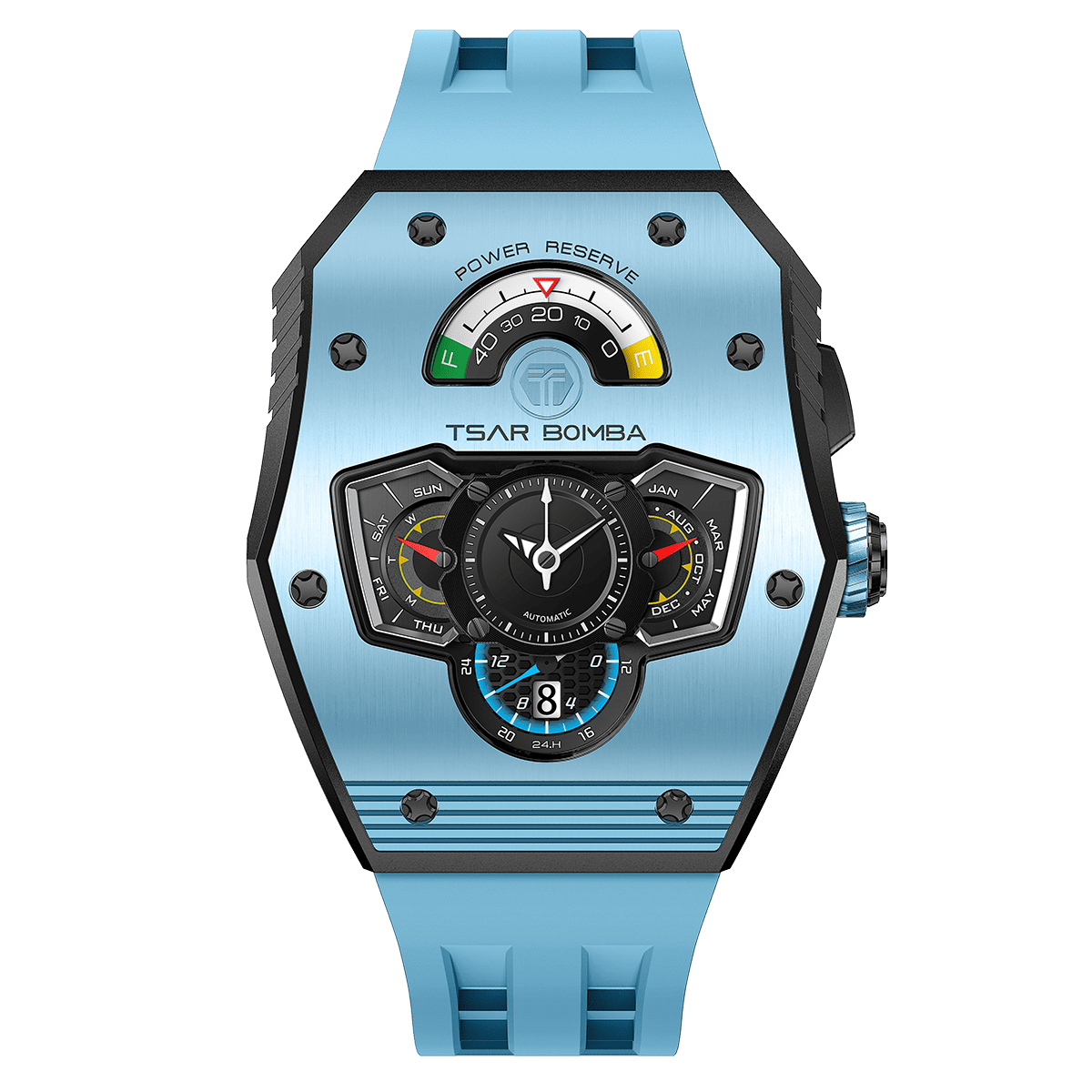 Tsarbomba Parallax Mechanical Watch Featuring Ceramic and Carbon Fiber