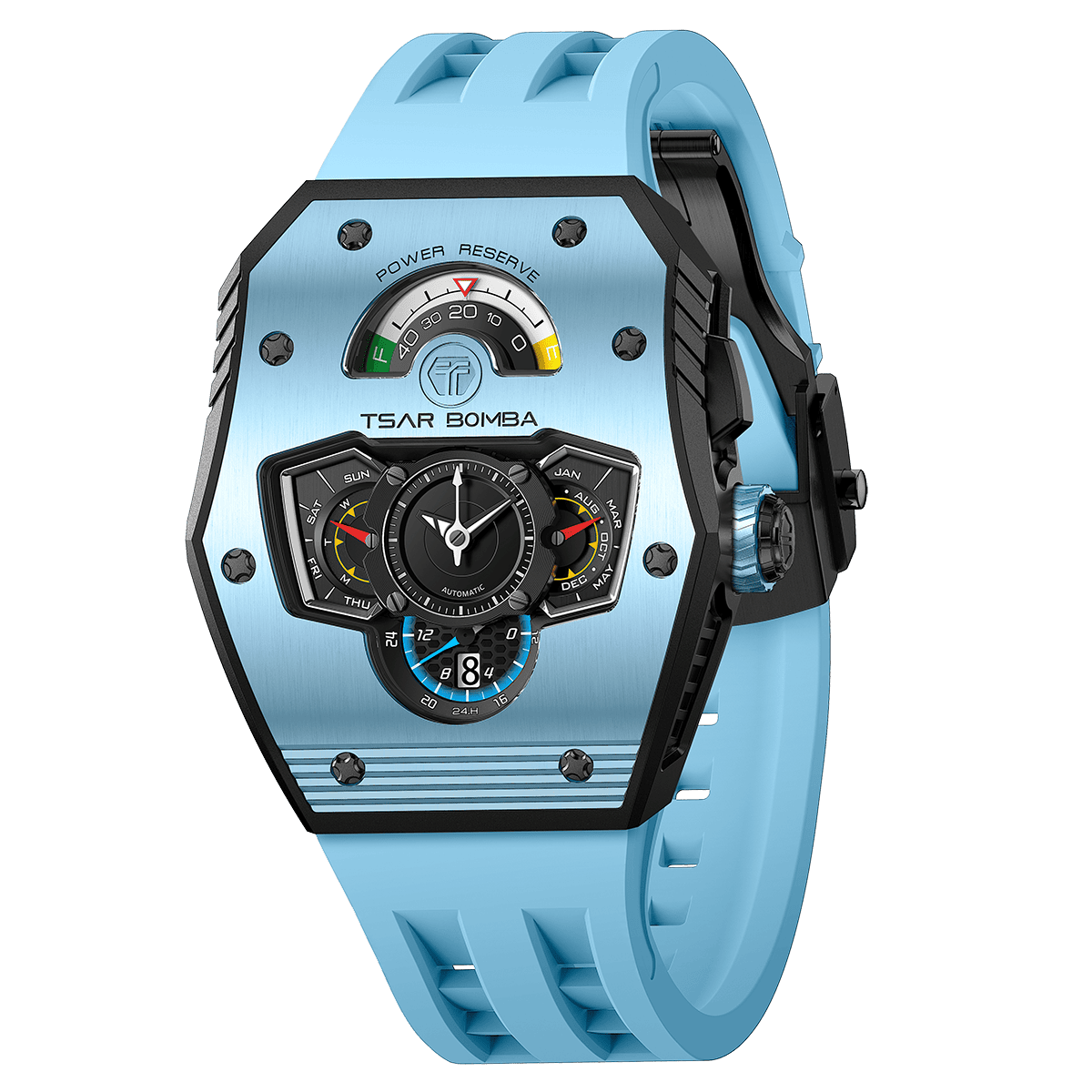 Tsarbomba Parallax Mechanical Watch Featuring Ceramic and Carbon Fiber
