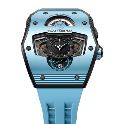 Tsarbomba Parallax Mechanical Watch Featuring Ceramic and Carbon Fiber