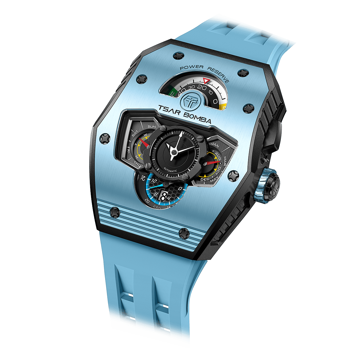 Tsarbomba Parallax Mechanical Watch Featuring Ceramic and Carbon Fiber