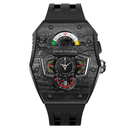 Tsarbomba Parallax Mechanical Watch Featuring Ceramic and Carbon Fiber