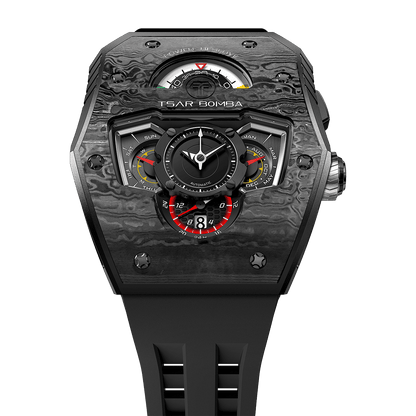 Tsarbomba Parallax Mechanical Watch Featuring Ceramic and Carbon Fiber