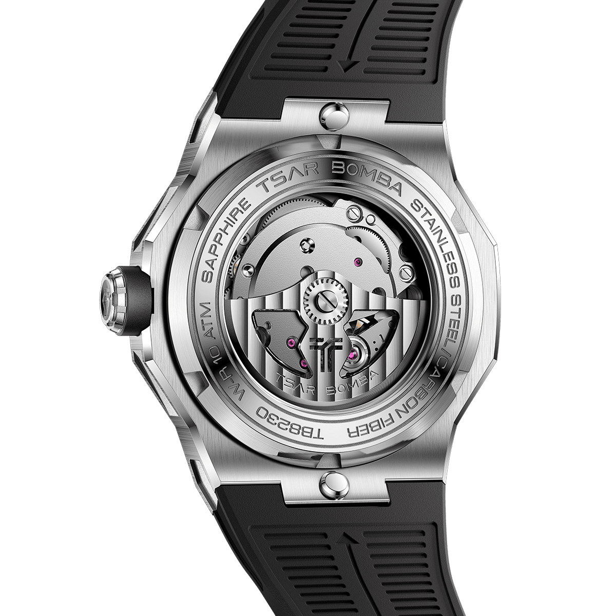 Tsarbomba Electron-Carbon-X II Mechanical Watch Carbon Fiber Dial
