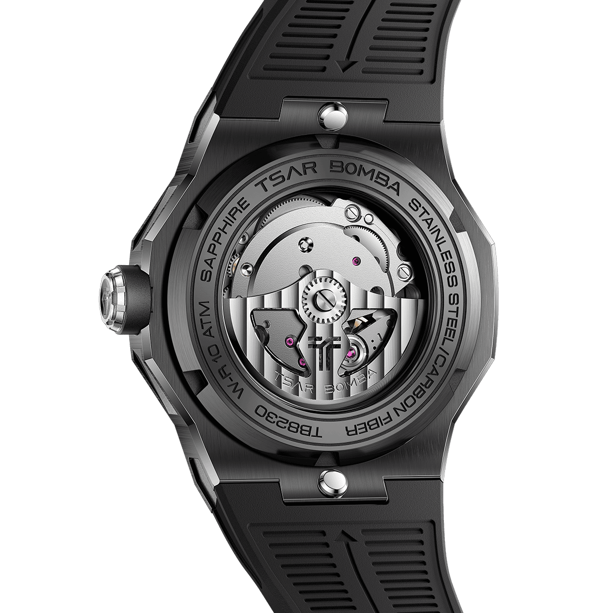 Tsarbomba Electron-Carbon-X II Mechanical Watch Carbon Fiber Dial