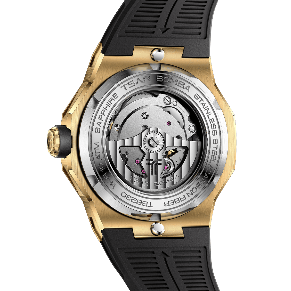 Tsarbomba Electron-Carbon-X II Mechanical Watch Carbon Fiber Dial