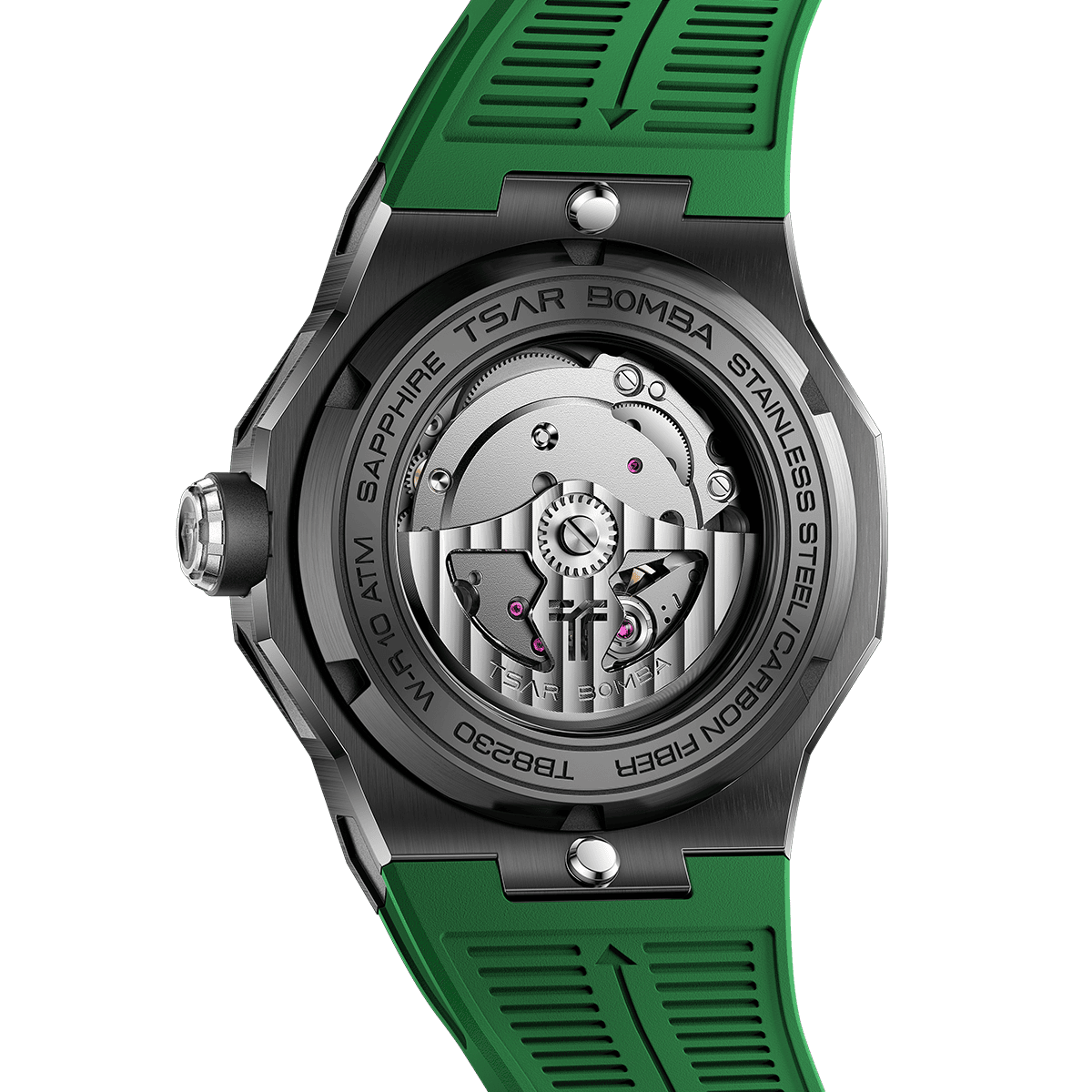Tsarbomba Electron-Carbon-X II Mechanical Watch Carbon Fiber Dial
