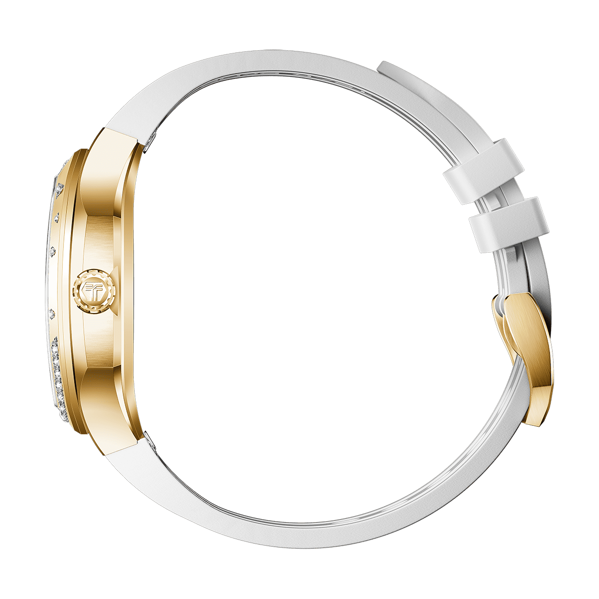 Tsarbomba Lumina Women's Tonneau Watch with Fluororubber Strap