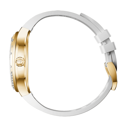 Tsarbomba Lumina Women's Tonneau Watch with Fluororubber Strap