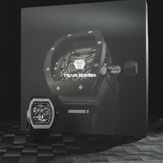 TSAR BOMBA Atomic TB8218D Automatic Watch Cubic Zirconia