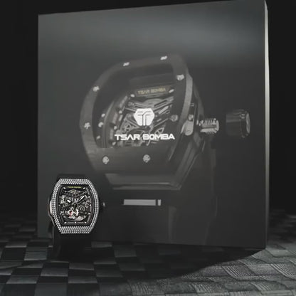 TSAR BOMBA Atomic TB8218D Automatic Watch Cubic Zirconia