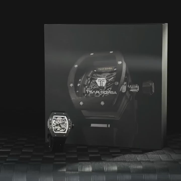 TSAR BOMBA Atomic TB8218 Automatic Watch FluoroRubber Set